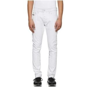 Diesel Men’s Tepphar Slim Stretch Jeans White Size 28X32